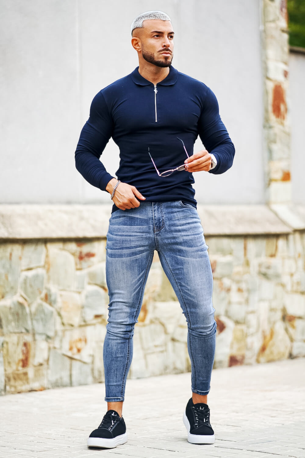 Jeans Comfort Ufficio Jeans Uomo Slim Fit Elasticizzati