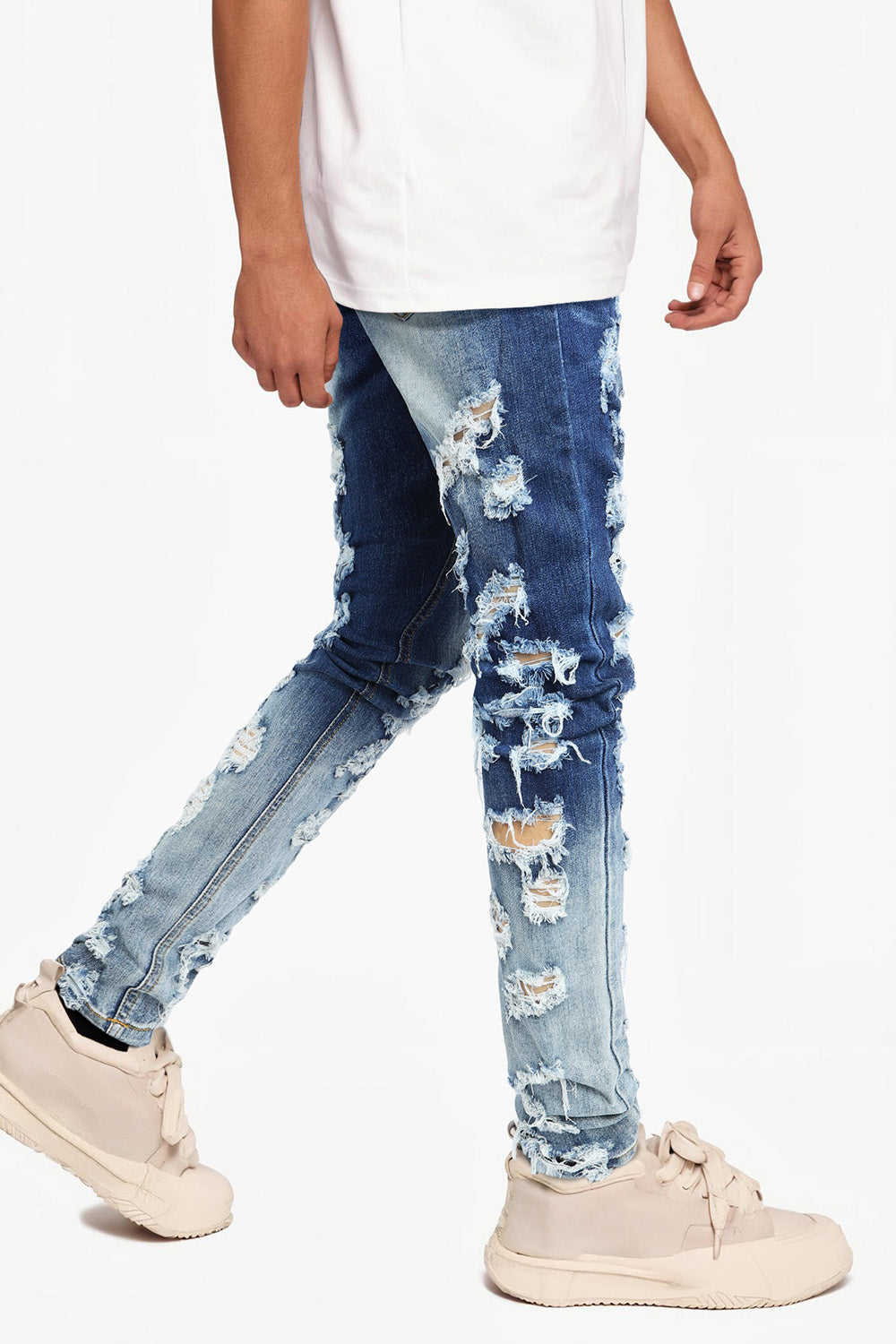 Men's Skinny Ripped Jean - Blue