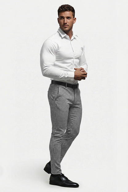 PANTALONES CHINOS SKINNY LATTICE HOMBRE
