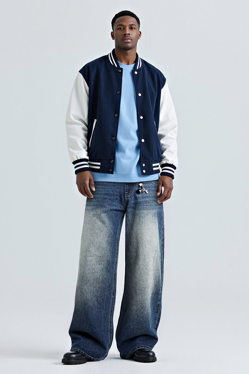 Men's Fashion Loose Jean - Dark Blue