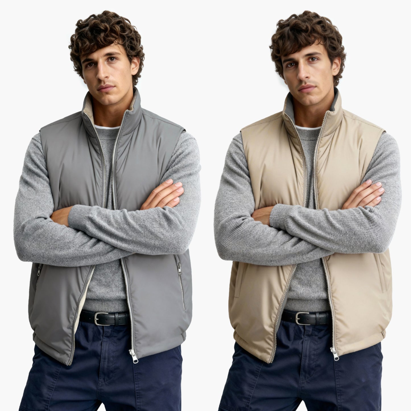 Men's Reversible Vest - Grey