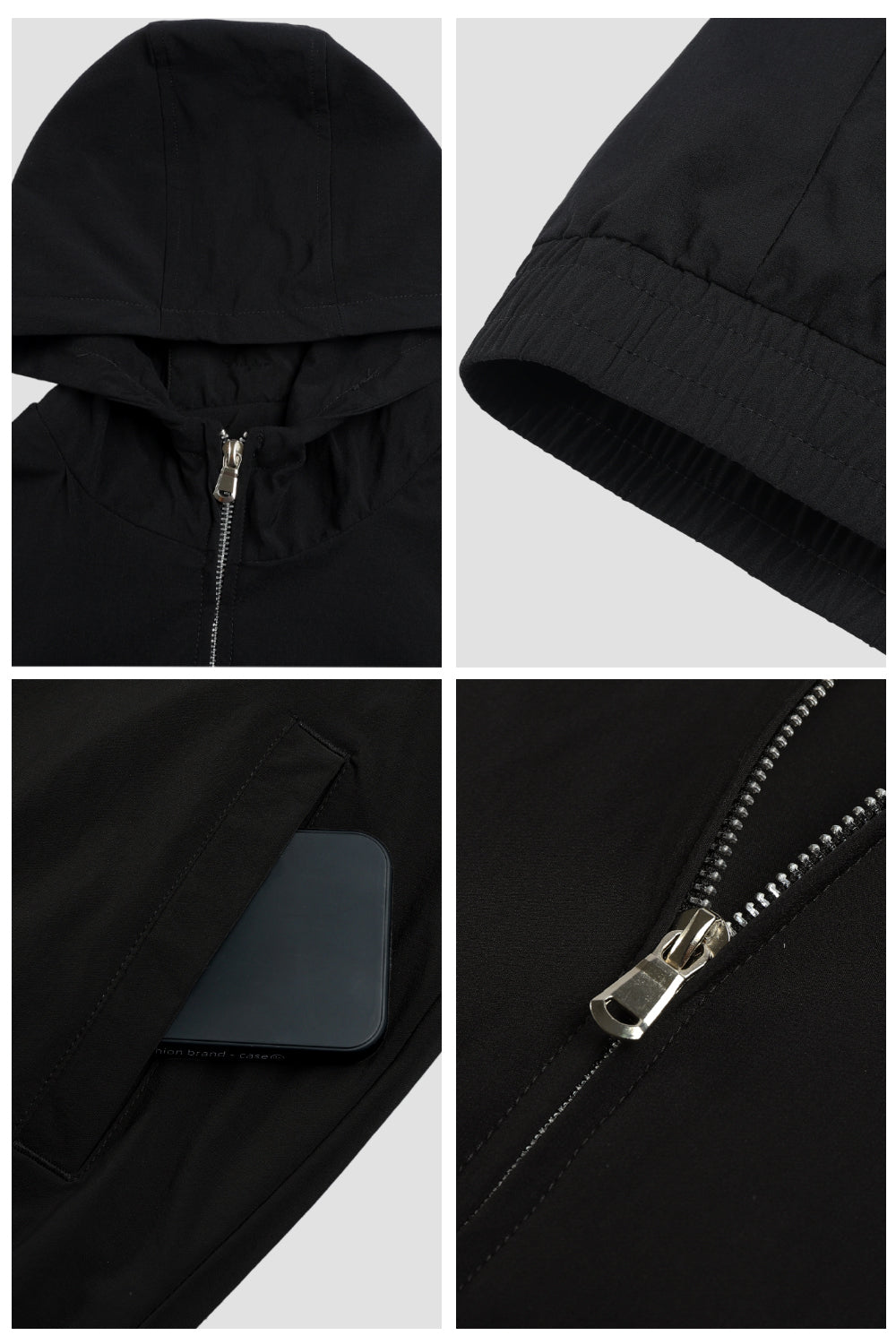 Men's Casual Hoodie Set - Black