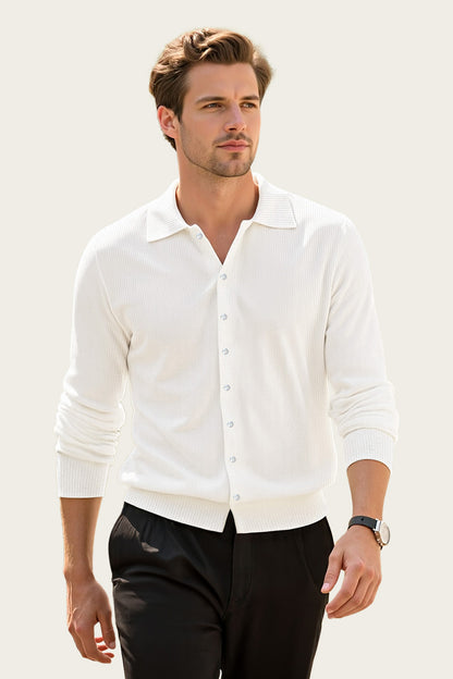 Polo Homme Coupe Slim - Manches Longues