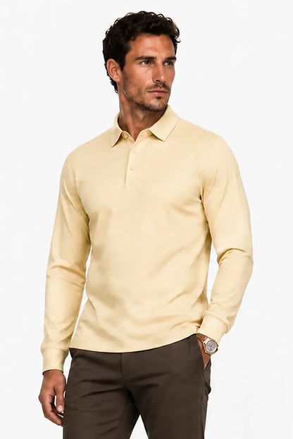 Camiseta de algodón mercerizado para hombre - Verde militar
