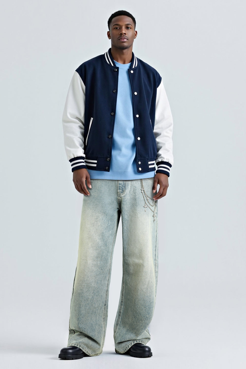 Men's Fashion Loose Jean - Vibrant Blue