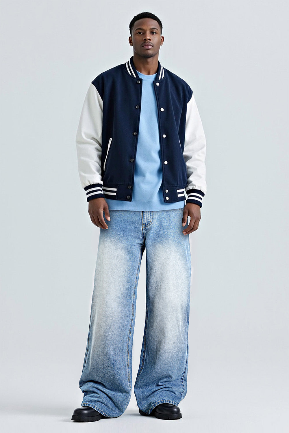 Men's Fashion Loose Jean - Light Blue