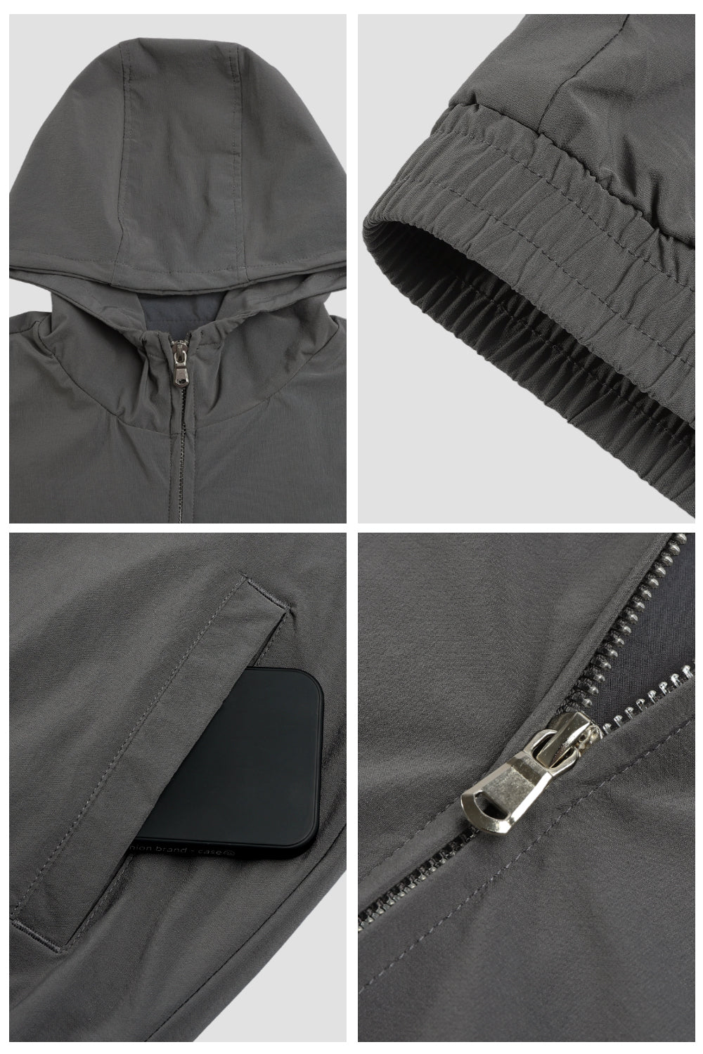 Men's Casual Hoodie Set - Dark Grey