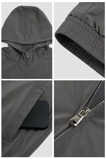 Men's Casual Hoodie Set - Dark Grey