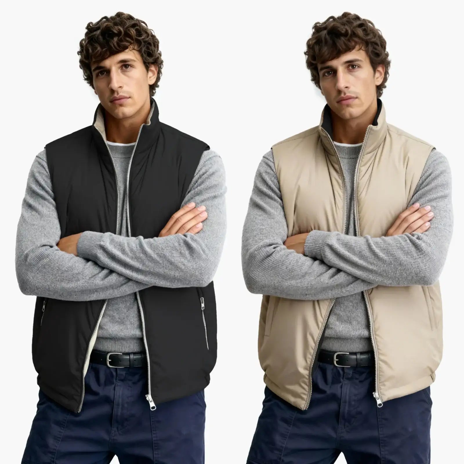 Men's Reversible Vest - Black For Sale – GINGTTO
