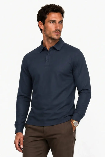 Camiseta de algodón mercerizado para hombre - Verde militar