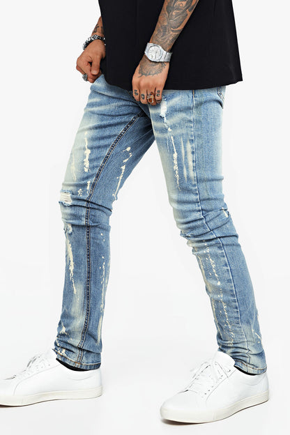 Men's Ripped Skinny Jean - Spray Paint