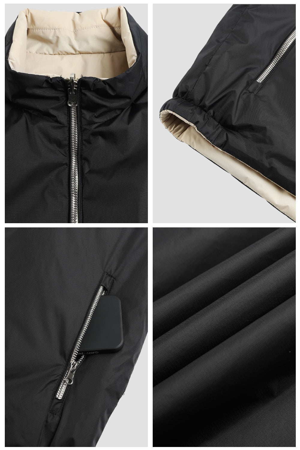 Men's Reversible Vest - Black