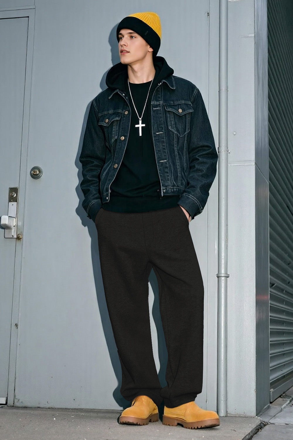 Mens Loose Casual Pant - Black