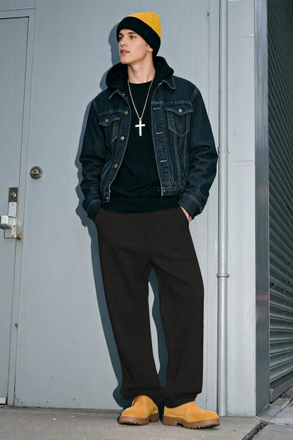 Mens Loose Casual Pant - Black