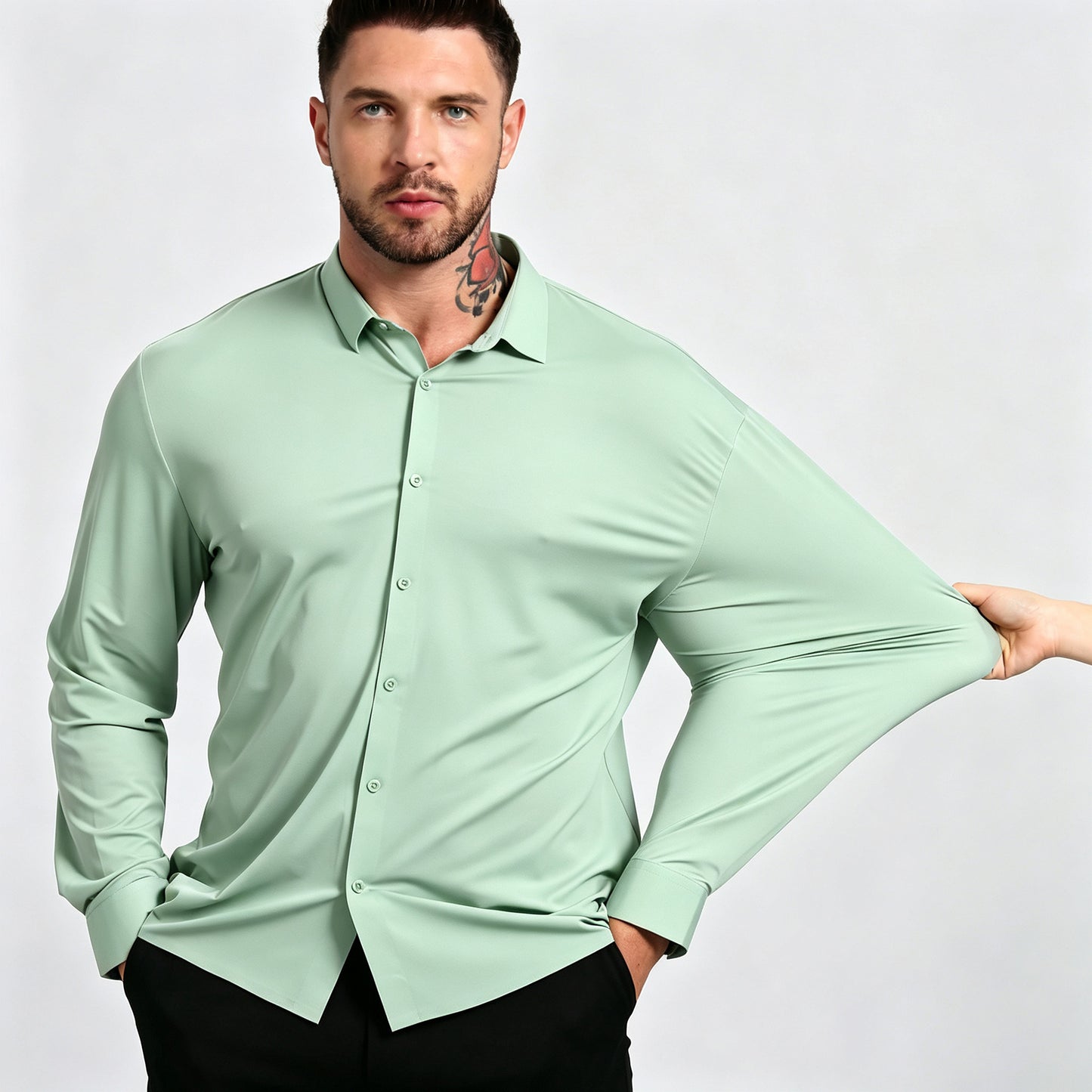 Men's Seamless Stretch Dress Shirt