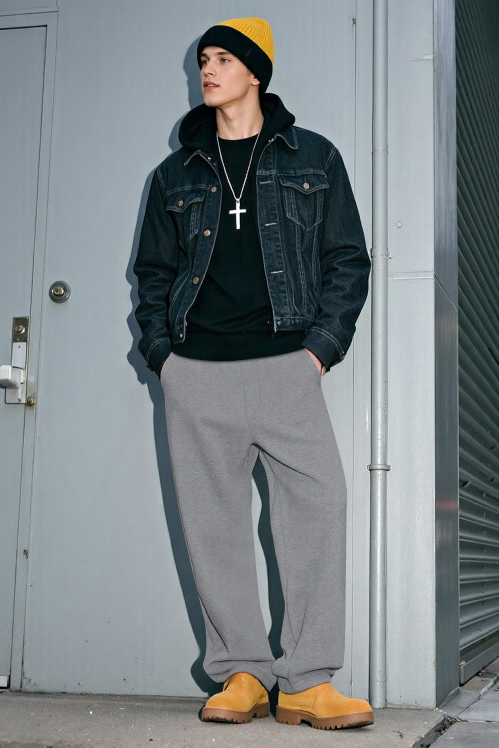 Mens Loose Casual Pant - Grey