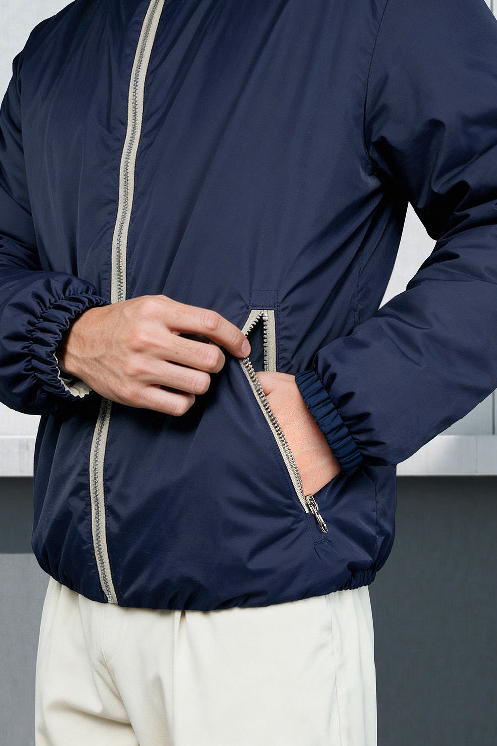 Men's Reversible Coat - Blue