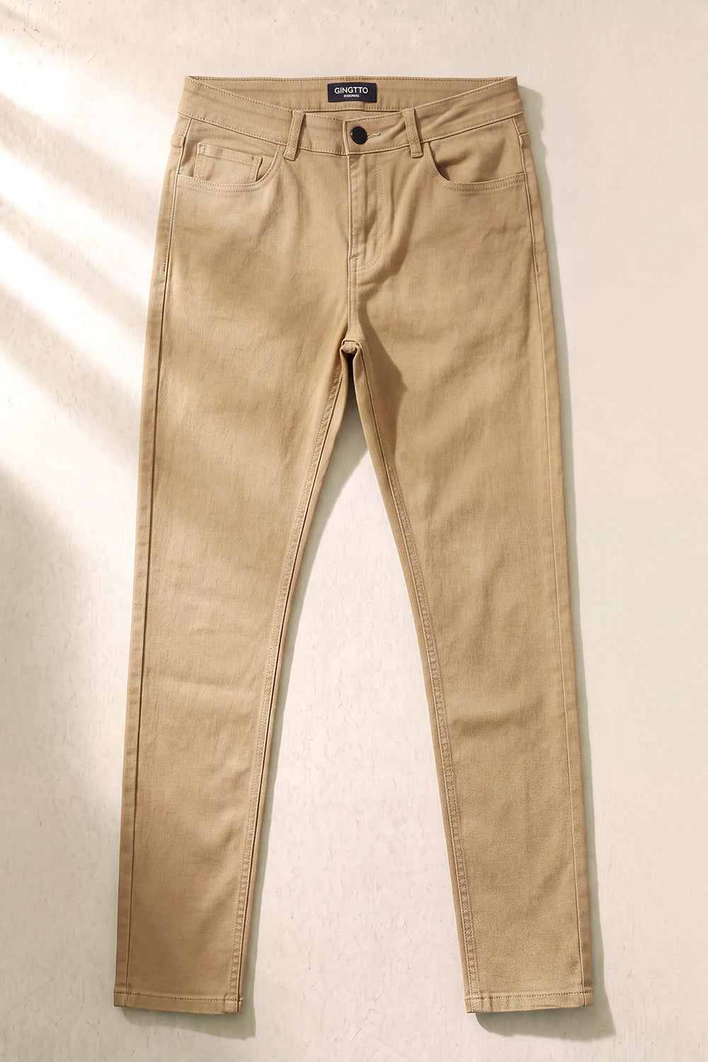 Braune Stretch-Skinny-Jeans für Herren