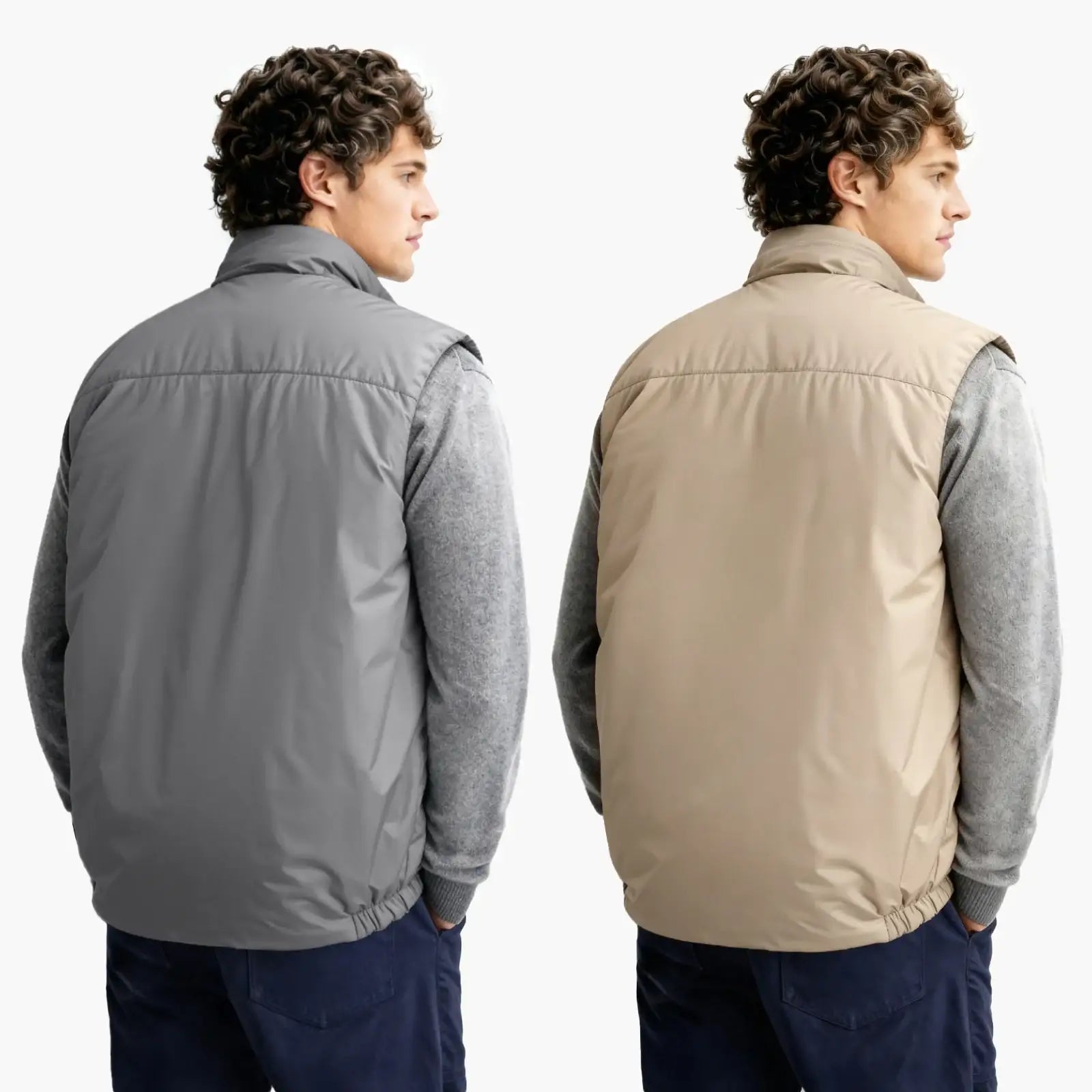 Men's Reversible Vest - Grey For Sale – GINGTTO