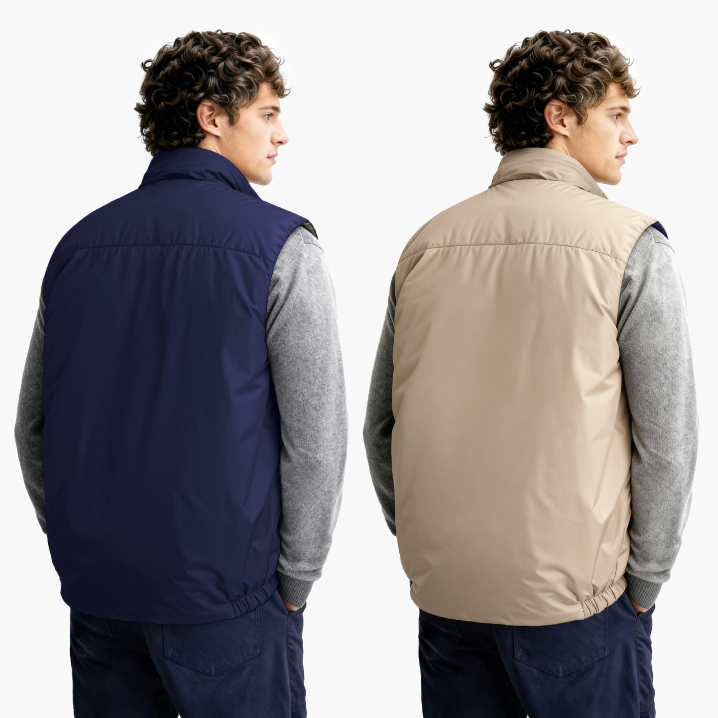 Men's Reversible Vest - Dark Blue