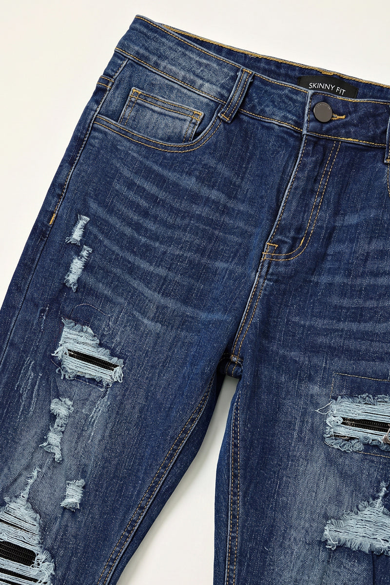 Stretch-Sculpt-Skinny-Jeans für Herren – Dunkelblau