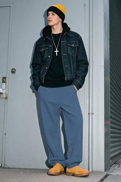 Mens Loose Casual Pant - Blue