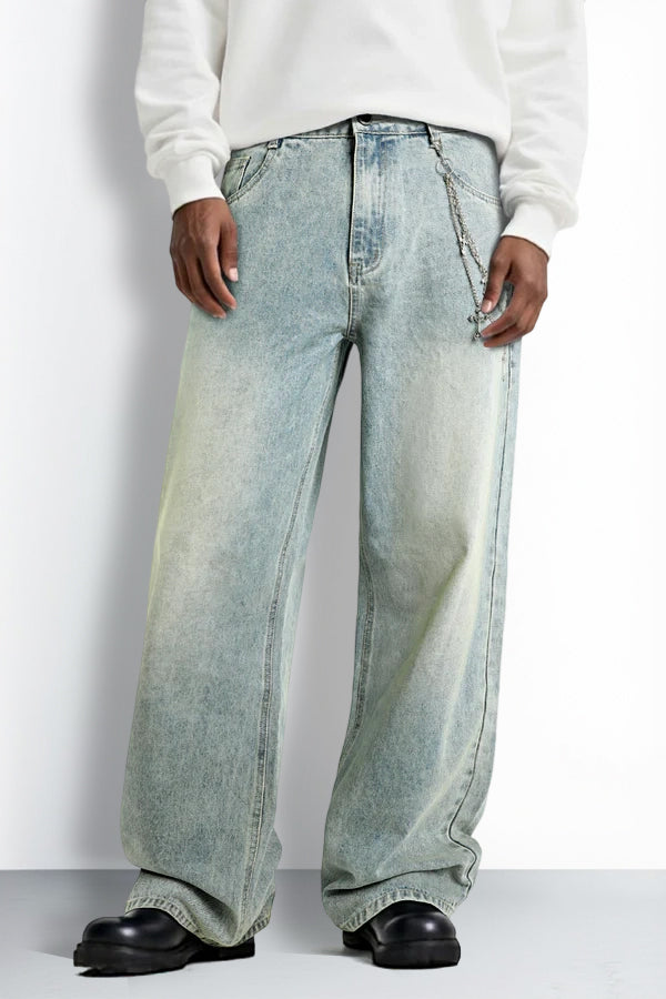 Men's Fashion Loose Jean - Vibrant Blue