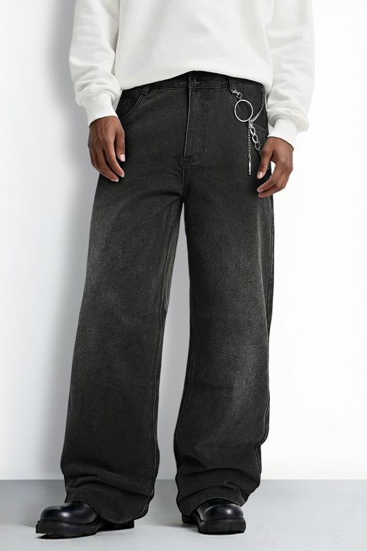 Men's Fashion Loose Jean - Black