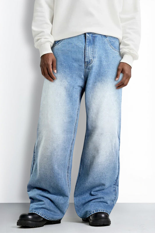 Men's Fashion Loose Jean - Light Blue