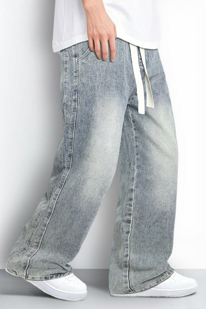 Men's Baggy Jean - Grey Blue