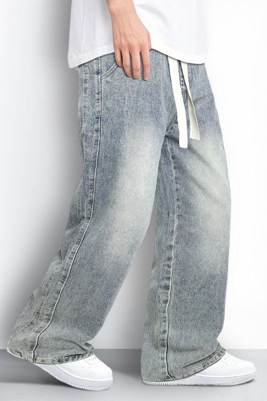 Men's Baggy Jean - Grey Blue