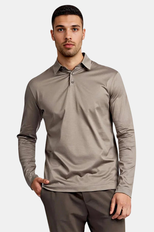 Herren-T-Shirt aus merzerisierter Baumwolle - Armeegrün