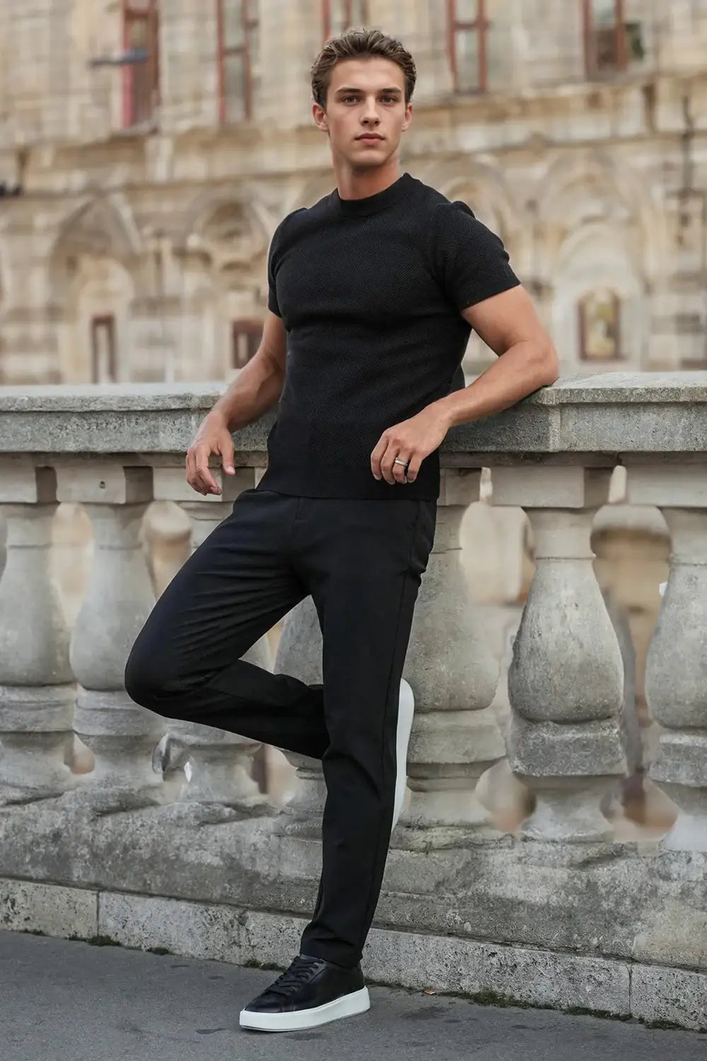 dress pants with t shirt men T Shirt With Formal Pants Men