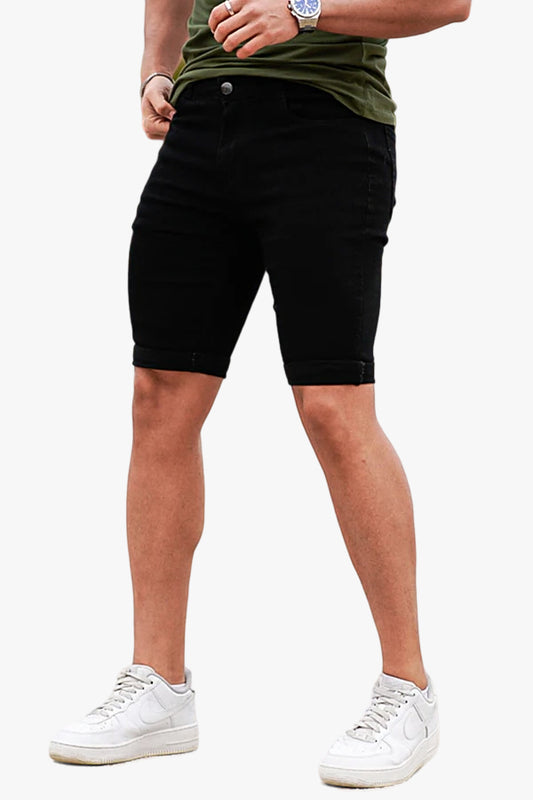 Schwarze kurze Jeans