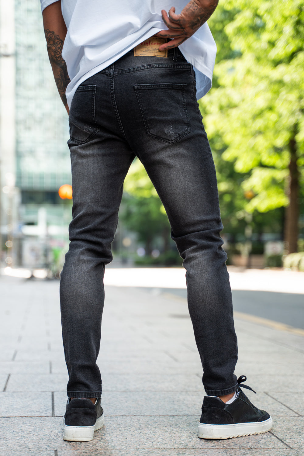 grey men's jeans slim fit