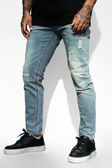 Gingtto Men's Slim Fit Blue Jeans