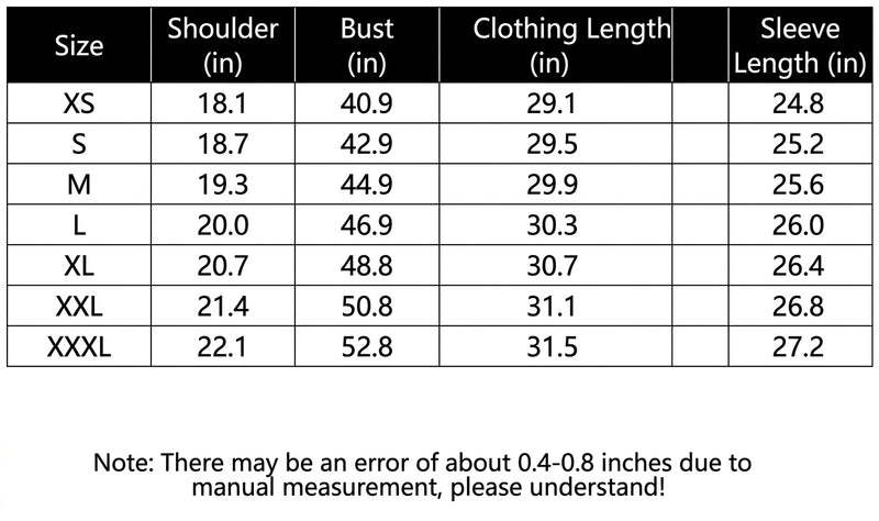 Men's Seamless Stretch Dress Shirt Size Chart