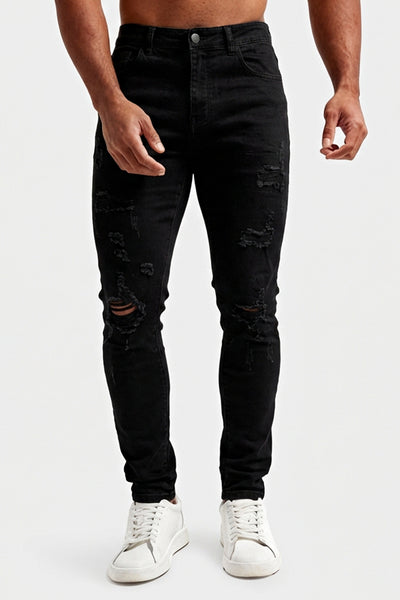 Men's Best Black Skinny Jean - Ripped For Sale