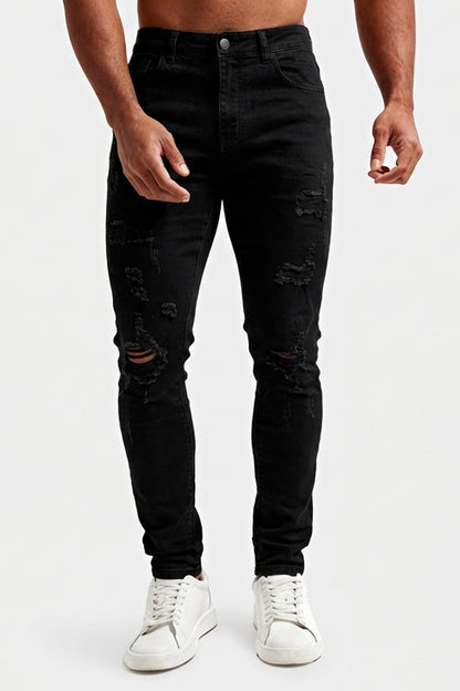 Men's Best Black Skinny Jean - Ripped For Sale