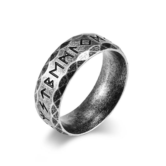 Gingtto Vintage Norse Script Ring