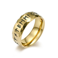 Gingtto Vintage Ring mit nordischer Schrift