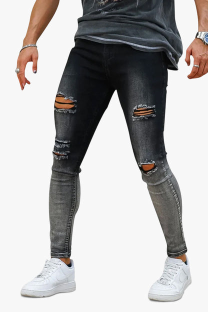 Men's Vintage Skinny Jean - Black And Grey