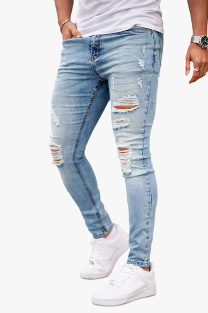 Gingtto Relaxed Skinny Jeans - Hellblau (Vorverkauf)