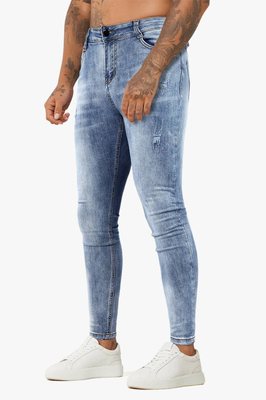 Men Stretch Skinny Jean - Wash Blue