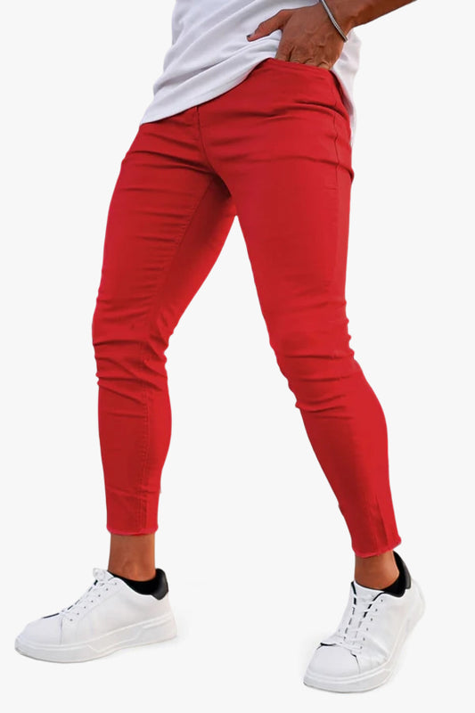 Men's Red Skinny Jean