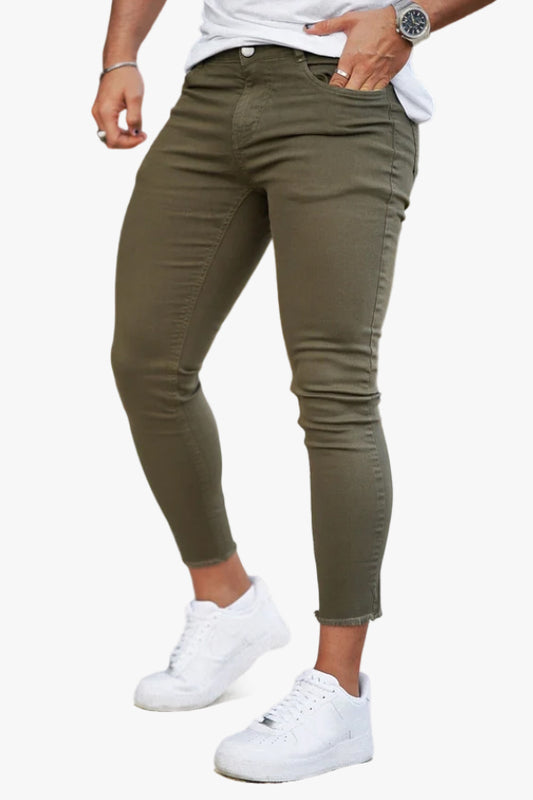 Jeans skinny verdi da uomo