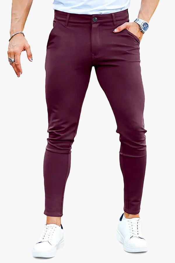 Mens Casual Pant - Wine