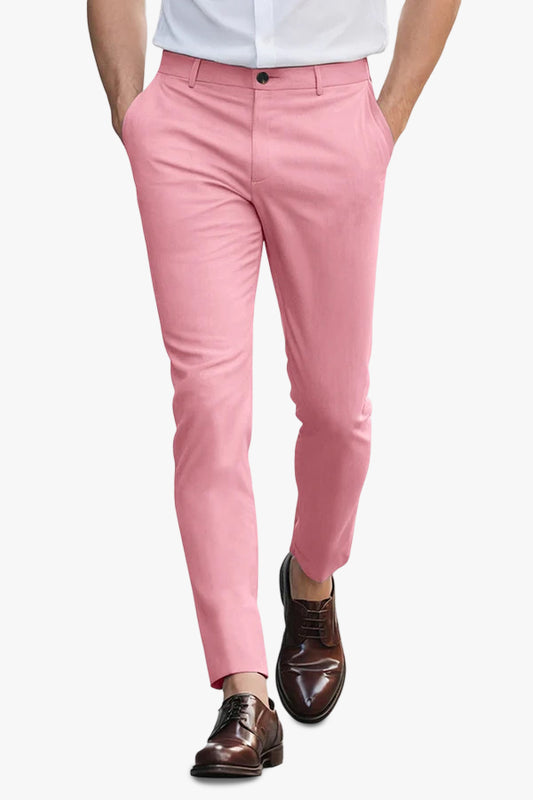 Mens Classic Fit Dress Pant - Pink