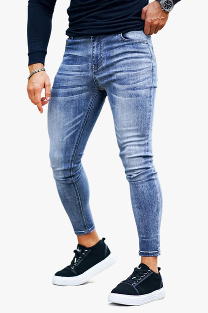 Jean skinny bleu moyen pour homme Jean stretch