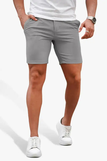 Men's Black/Ash Grey/Blue/Mountain Green  Stretch Chino Short(7" Inseam)